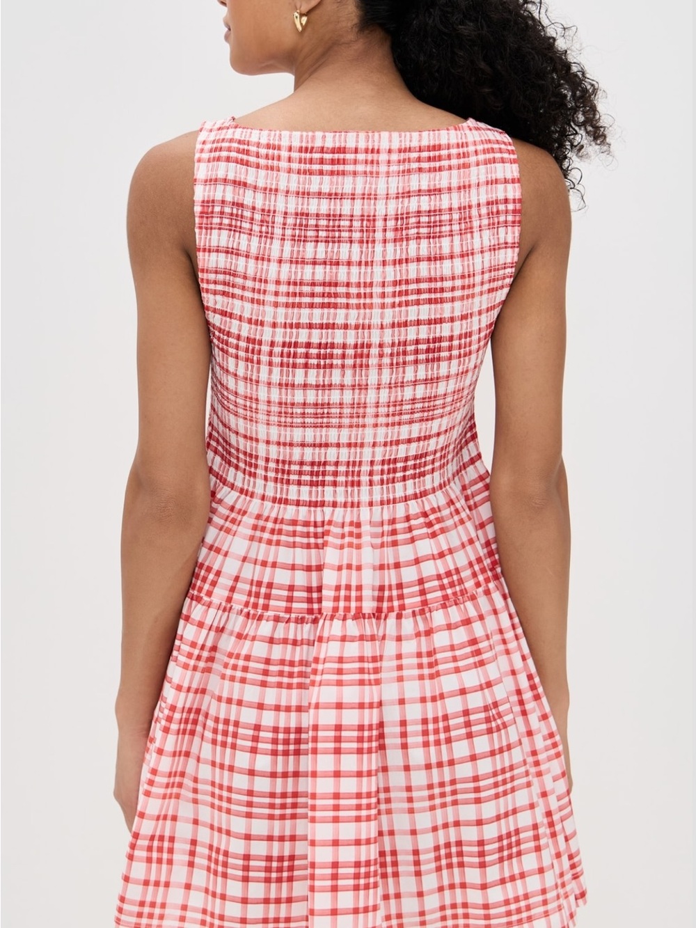 Red Plaid Cosima Mini Nap Dress - Picture 2 of 6